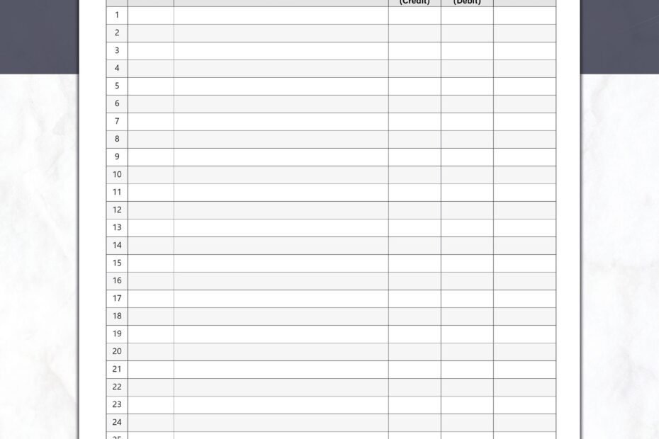 Accounting Ledger Template Yearly Accounts And General Ledger Sheet Money Tracker Columnar Paper Ideal For Small Business Bookkeeping Etsy