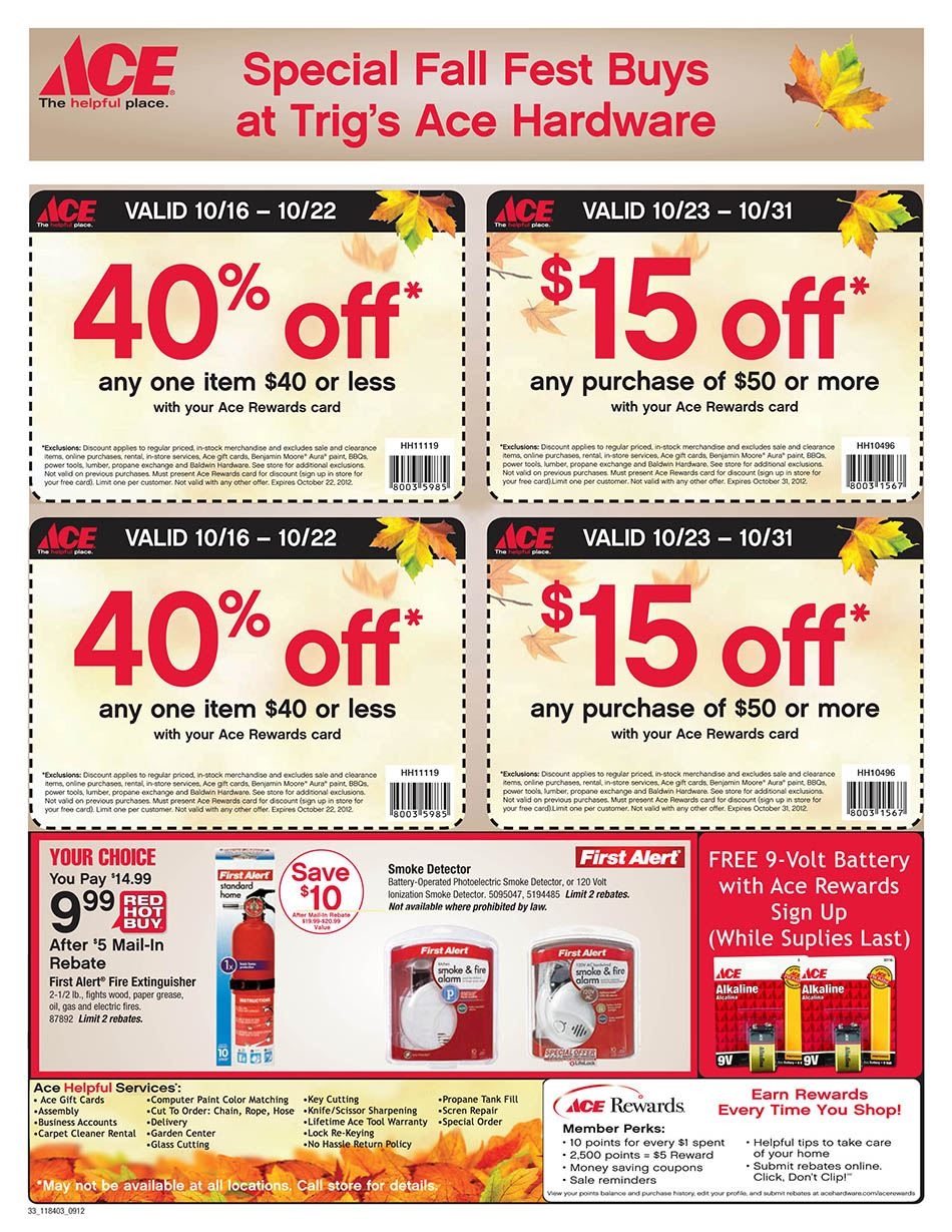 Ace Hardware Fall Flyer IRON HORSE BRANDING WEBSITE DESIGN AND GRAPHICS