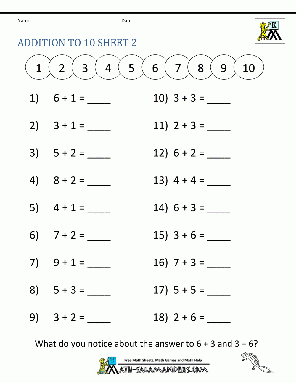 online math worksheets