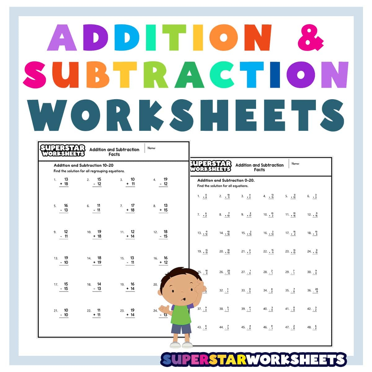 adding and subtracting worksheet