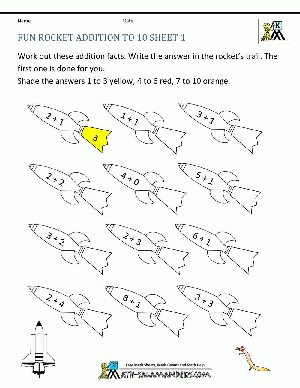 coloring math worksheets kindergarten
