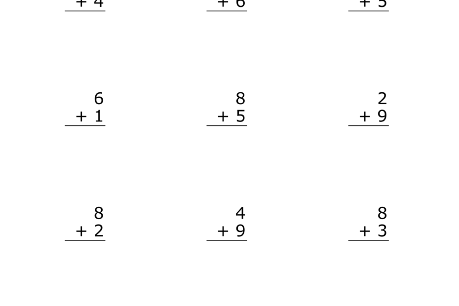 Addition Worksheets Free Printable Easy Math Problems Free