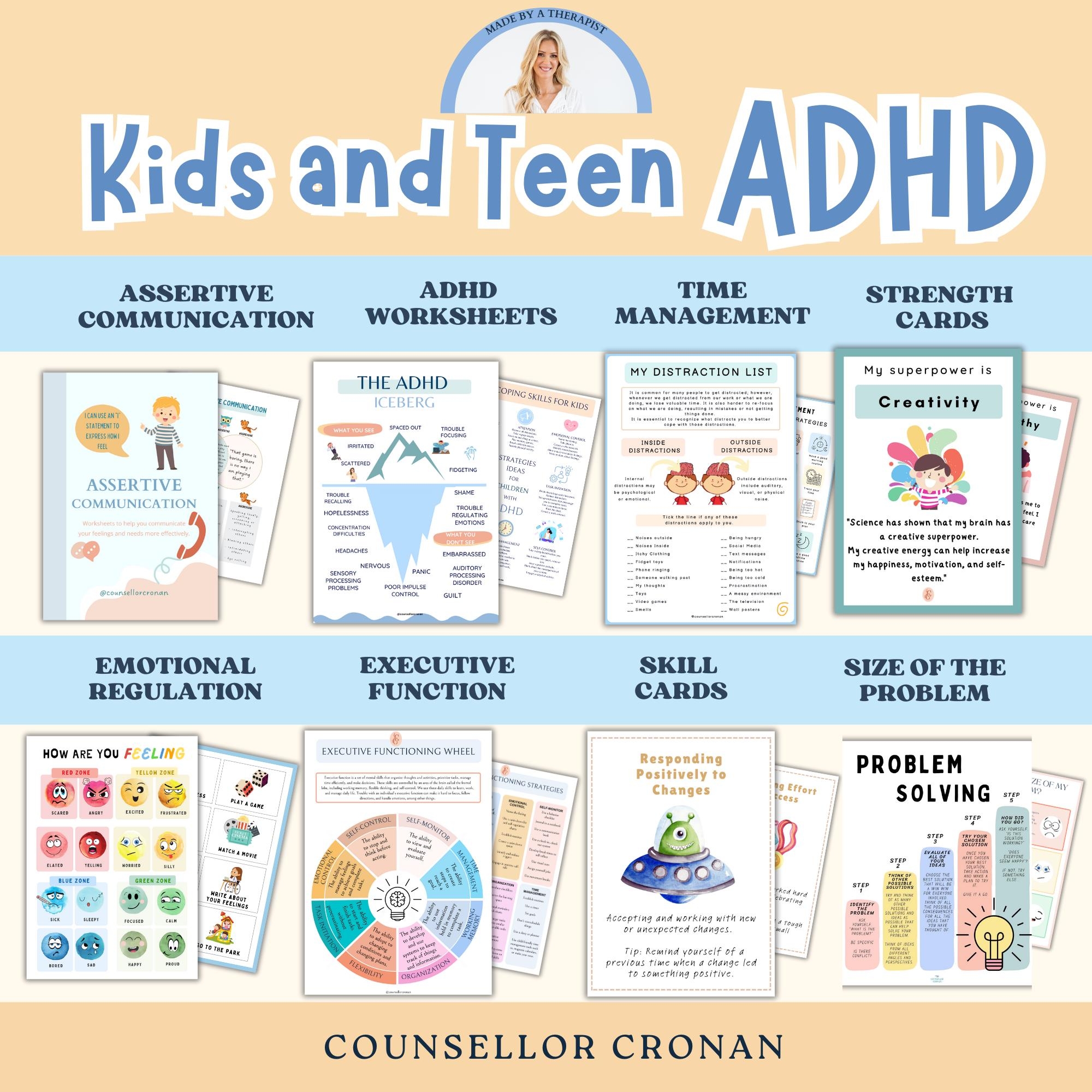 adhd worksheets for kids