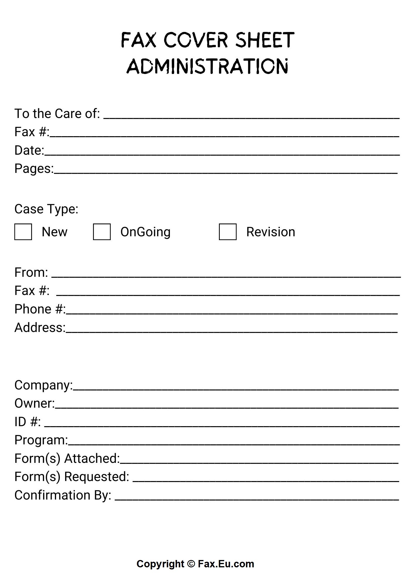 printable fax cover sheet