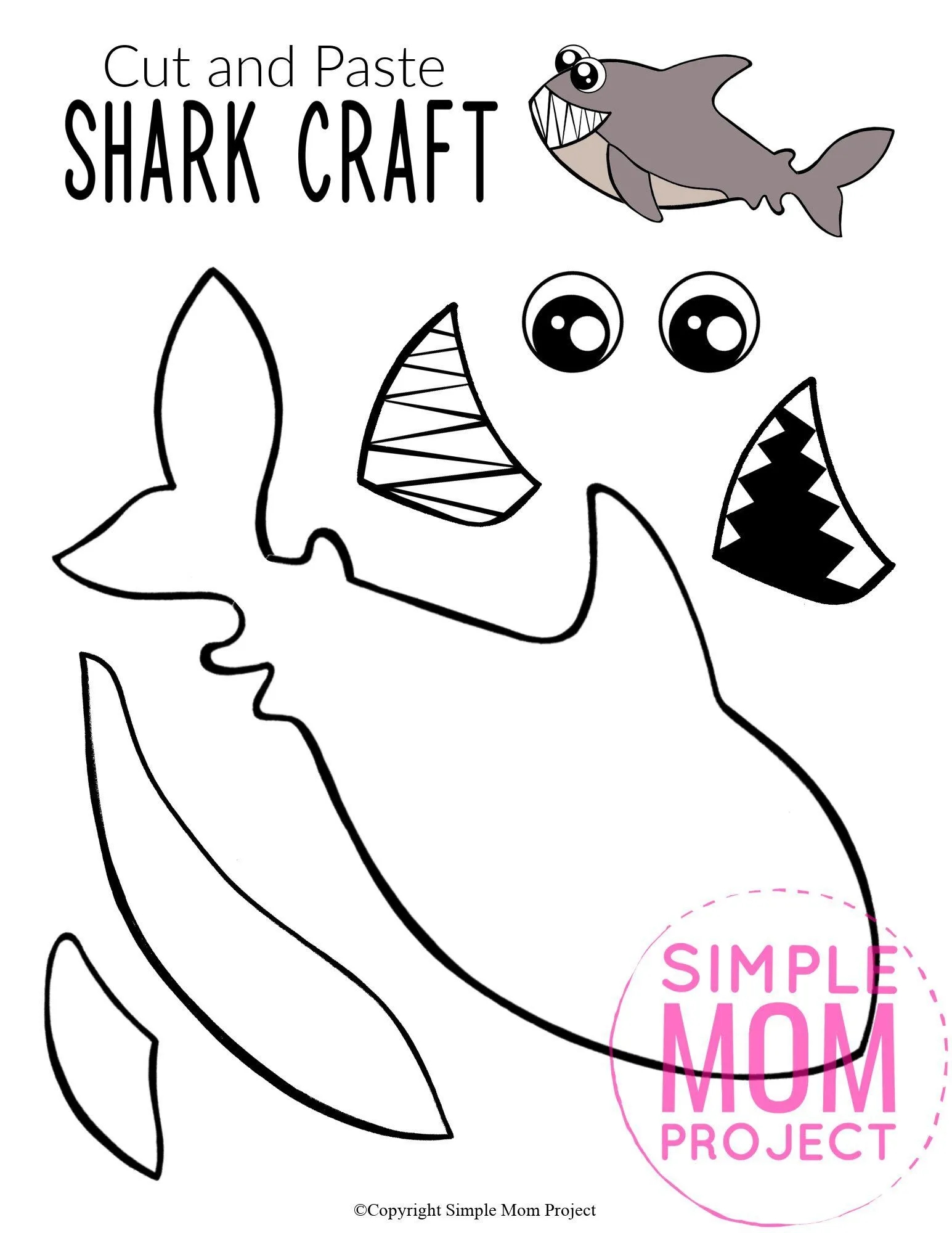 printable shark template