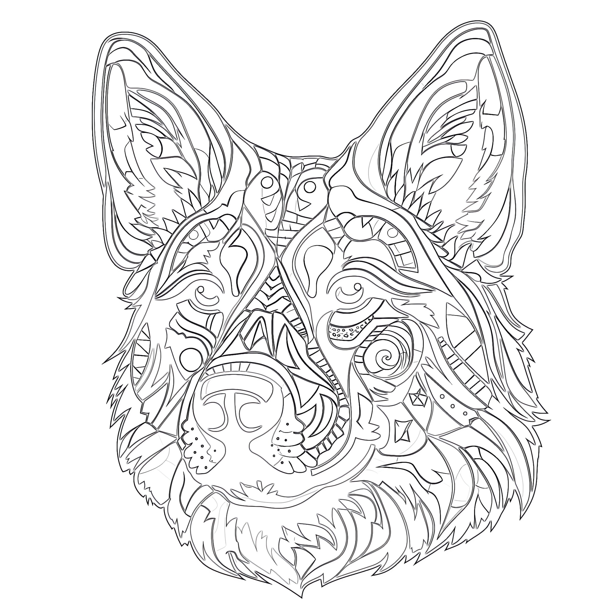 free dog color pages