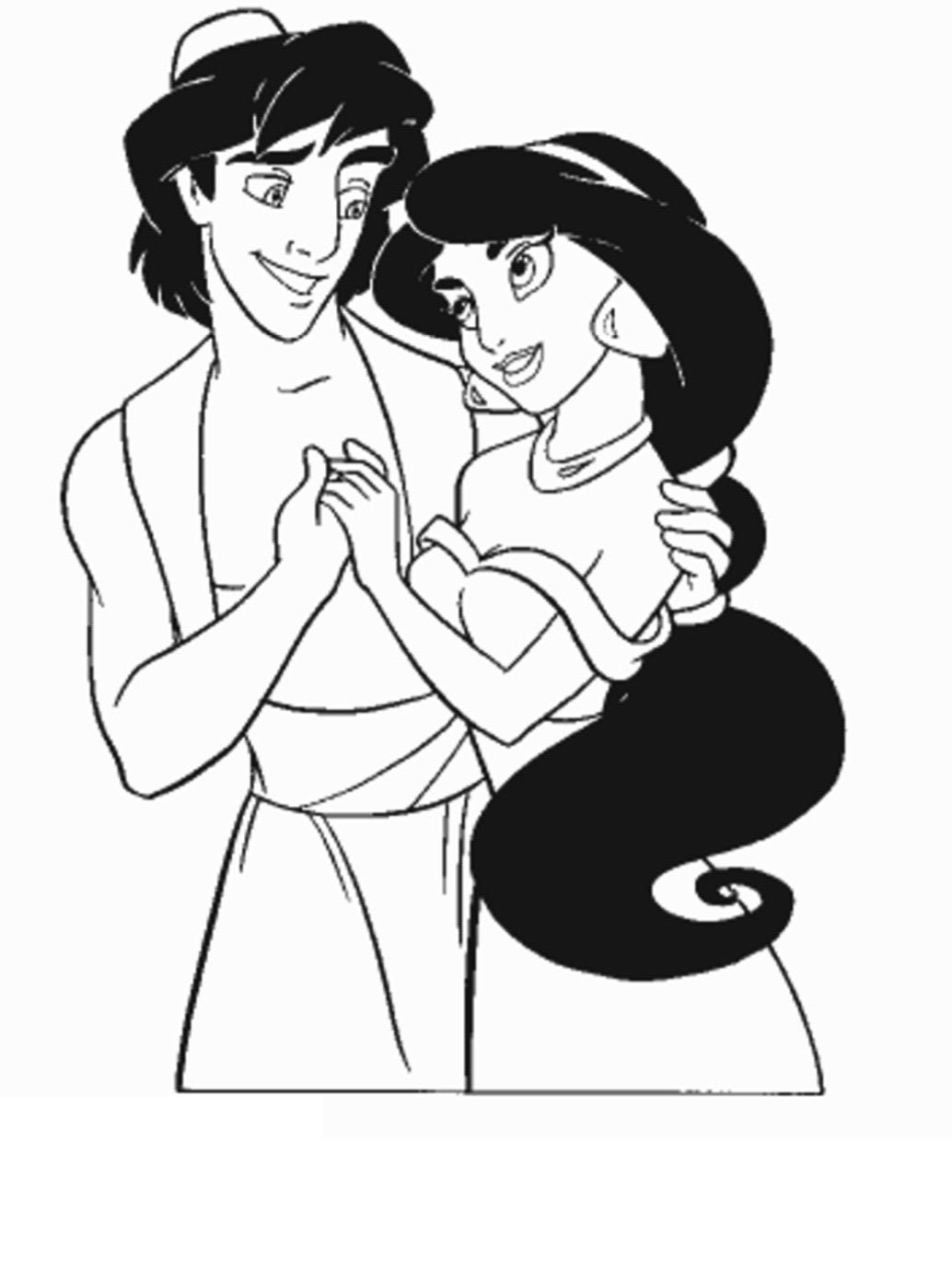 coloring pictures of jasmine