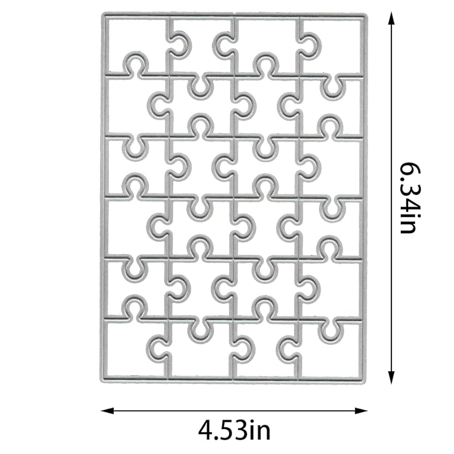puzzle peice rectangle frame template