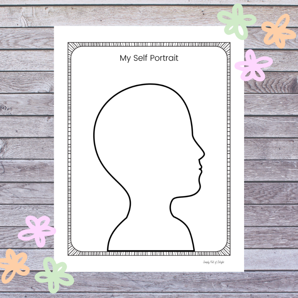 self portrait template free printable