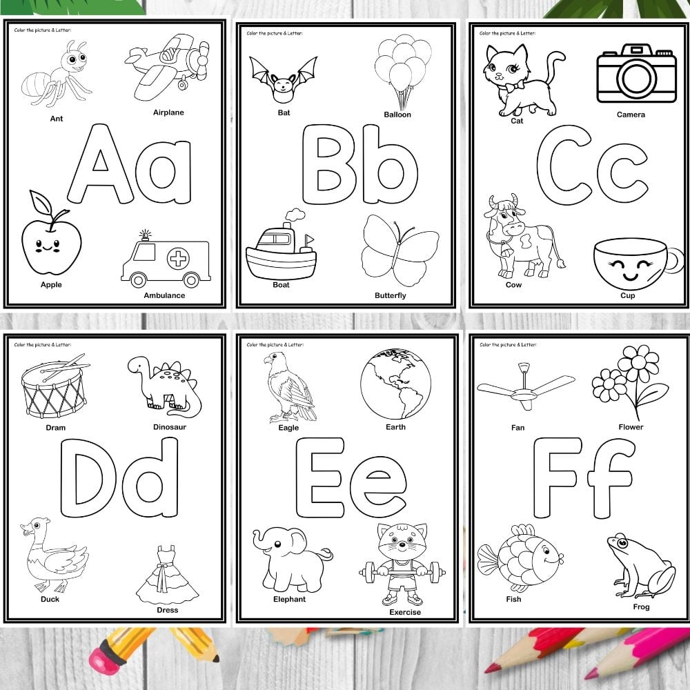 abc coloring worksheets