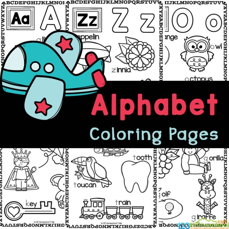 alphabet coloring pages printable