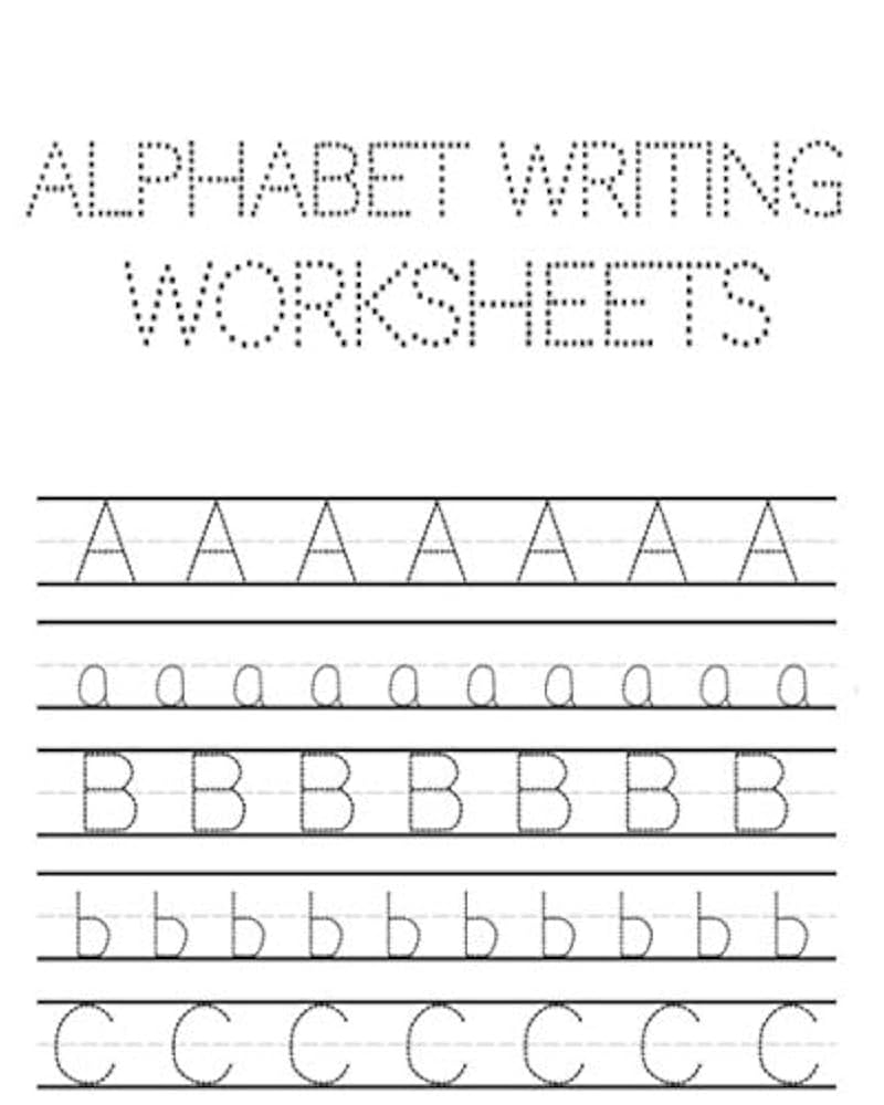 Alphabet Writing Worksheets ABC Writing Practice Books For Preschool alphabet Writing Practice A To Z Tracing Worksheets