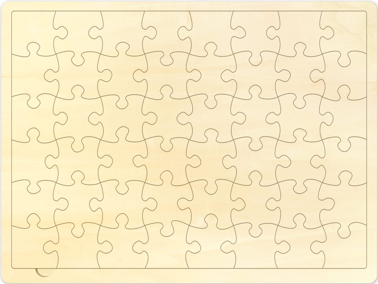Amazon 48 Piece Blank Puzzle With Tray To Draw On Each Piece Is Unique Custom Puzzle 14 2x10 6 Inches For Crafts U0026 DIY Make Your Own Wooden 