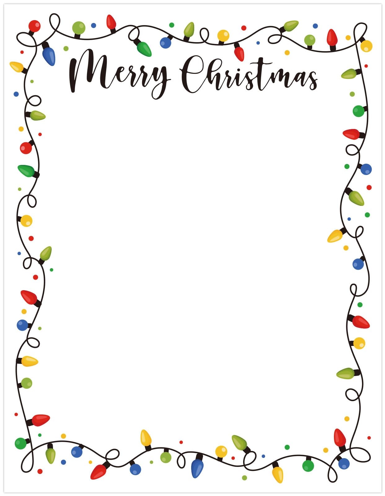 christmas letter paper printable