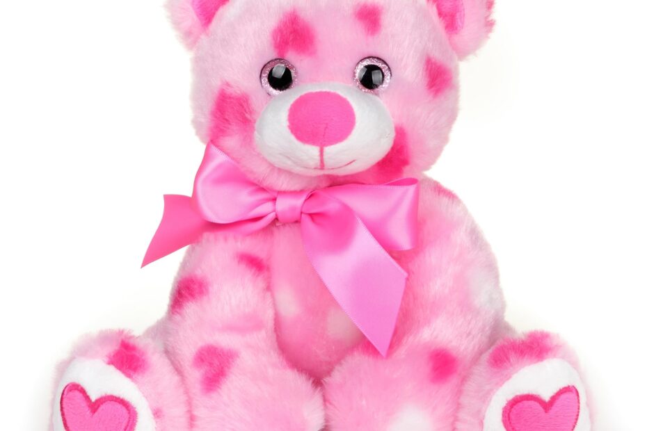 Amazon Bearington Collection Pink Plush Stuffed Animal Teddy Bear With Hearts Adorable Soft Cuddly Plush With A Pink Bow Gift For Birthdays