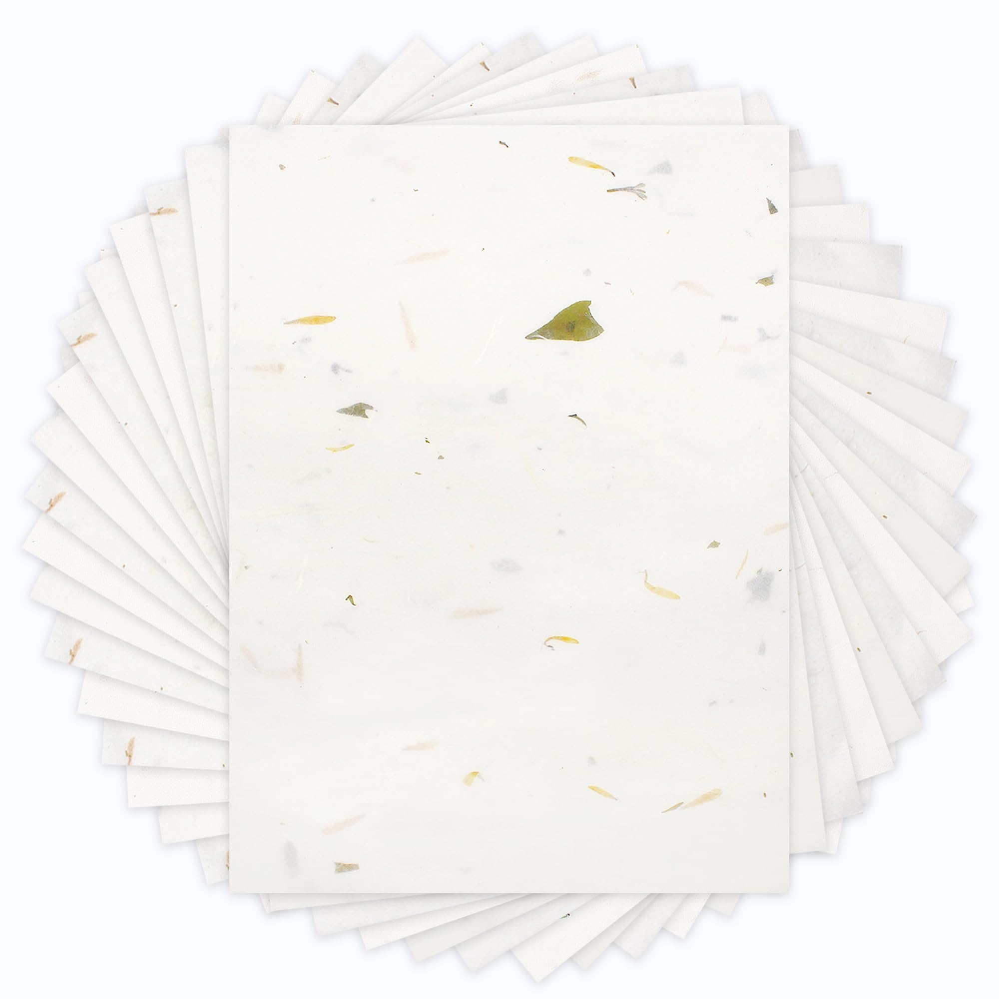 Amazon Benvo 50 Sheets A4 Natural Mulberry Paper Visible Leaves Fiber Rice Paper Printable Decoupage Tissue Paper Sheets For Writing Painting Card Making DIY Crafts 8 3x11 7in Semi Transparent Off White 