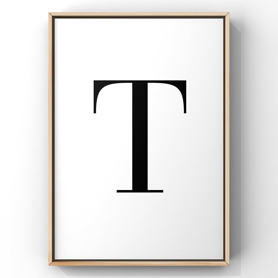 Amazon Capital Letter T Print T Letter Print T Wall Decor T Wall 