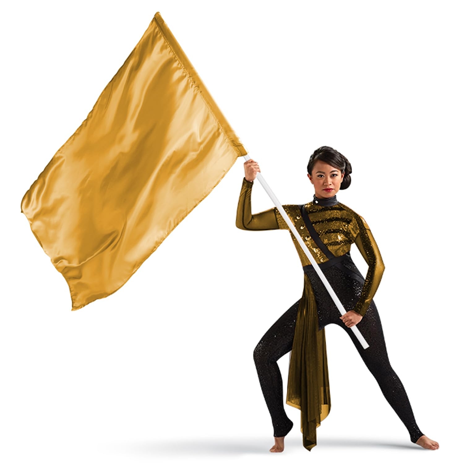 Amazon Color Guard Flag 36 X 54 Inch Curved Rectangle Worship Flags For Practice Performance Dance Solid Color Flags With Tear Resistant Poly 