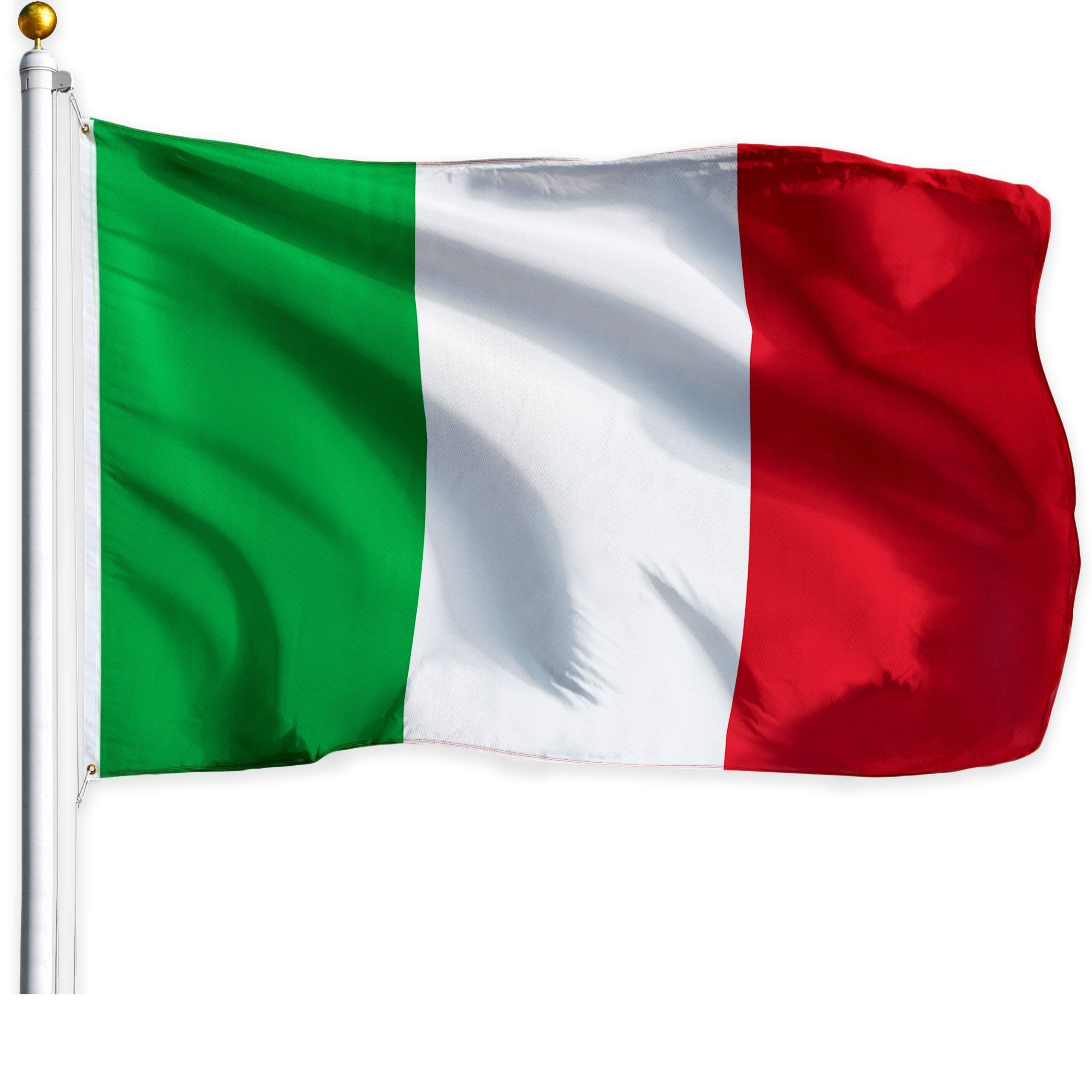 Amazon G128 Italy Italian Flag 3x5 Ft LiteWeave Series Printed 100D Polyester Country Flag Vibrant Colors Brass Grommets Patio Lawn U0026 