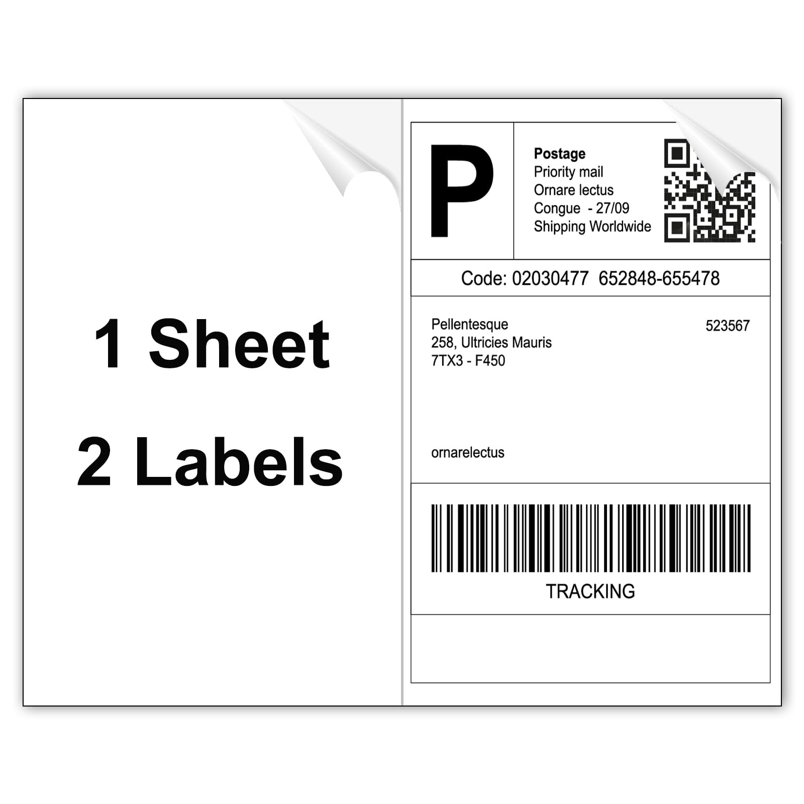 Amazon Half Sheet Shipping Labels 8 5