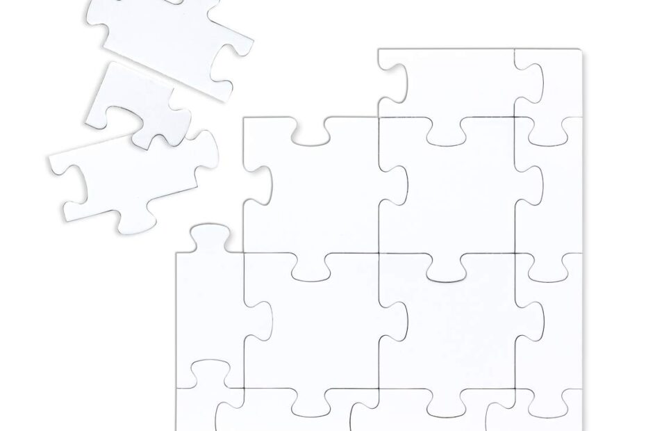 Amazon Hygloss Products Blank Community Puzzle Junior Size Fun Group Activity Great For Parties Weddings Classroom Office U0026 More 12 X