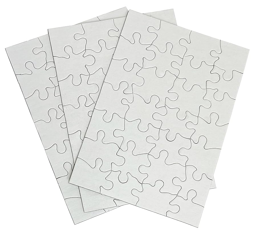 Amazon INOVART Puzzle It 28 Piece Blank Puzzle 24 Puzzles 