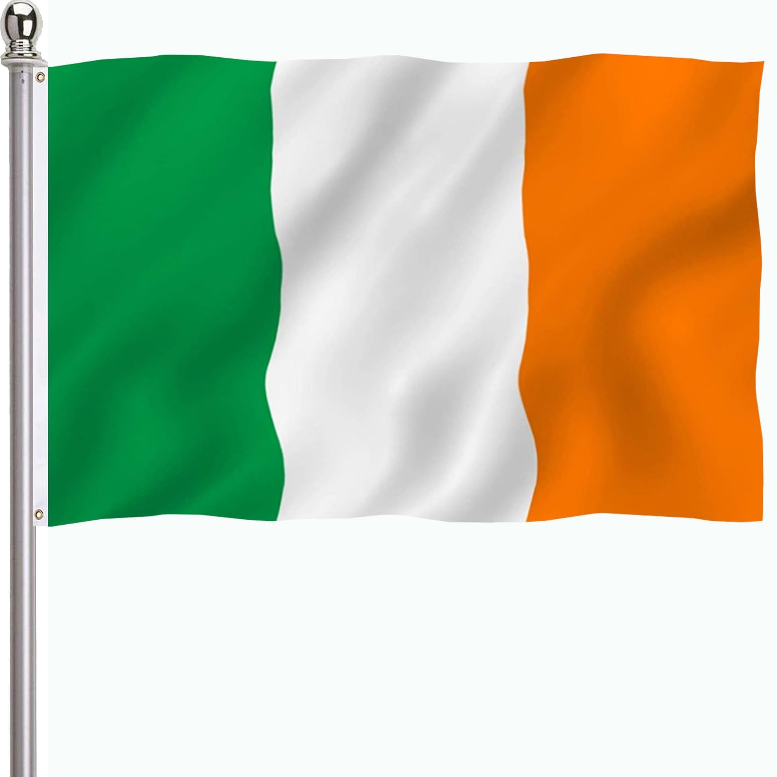 Amazon Ireland Irish Flag 3x5 Outdoor Irish National Country Flags Sewn Stripes Vivid Color Heavy Duty Polyester Flags With 2 Brass Grommets 