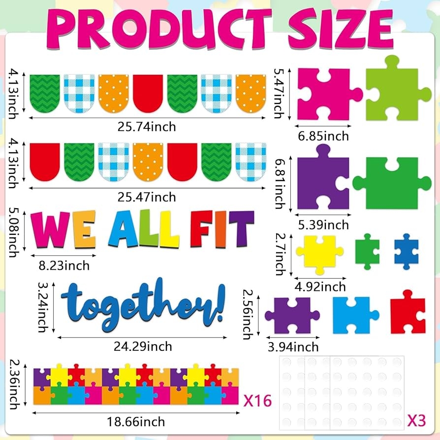 we all fit together puzzle template