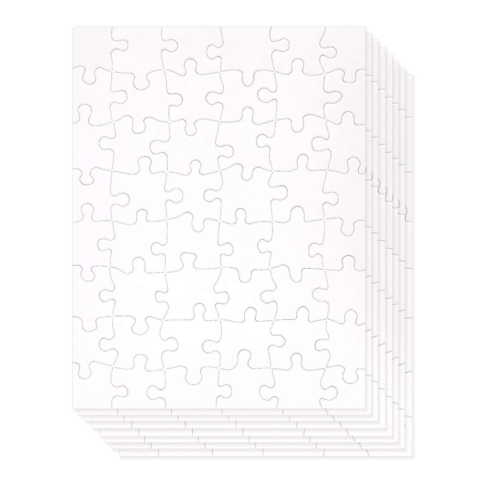 Amazon Juvale 36 Pack Blank Puzzles To Draw On 8 5x11 Make Your Own Jigsaw Puzzle For Kids DIY Crafts Arts Projects 48 Pieces Each Toys U0026 Games