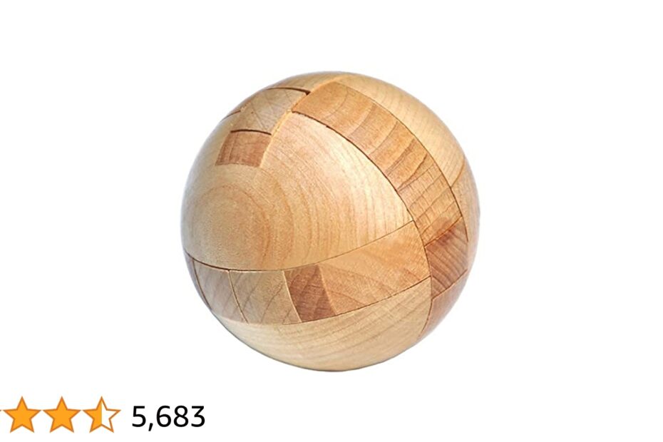 Amazon KINGOU Wooden Puzzle Magic Ball Brain Teasers Toy Intelligence Game Sphere Puzzles For Adults Kids Toys U0026 Games
