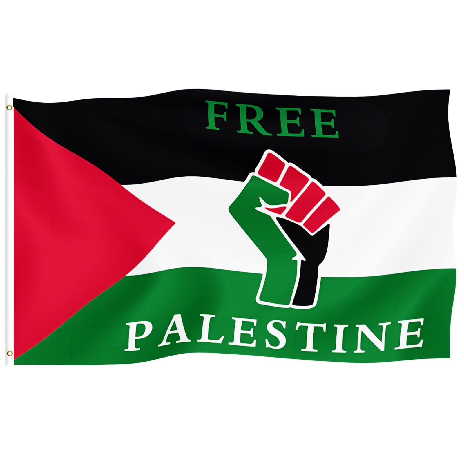 Amazon Palestine Flag Palestinian Flag Bright Colors And Anti Fading Double Stitching Polyester Fiber With Brass Cable Ring 3 X 5 Feet 