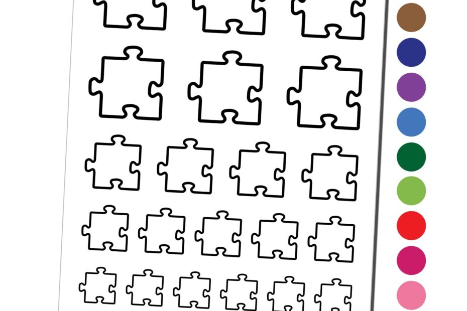 Amazon Puzzle Piece Outline Temporary Tattoo Water Resistant Fake Body Art Set Collection Black One Sheet Beauty U0026 Personal Care