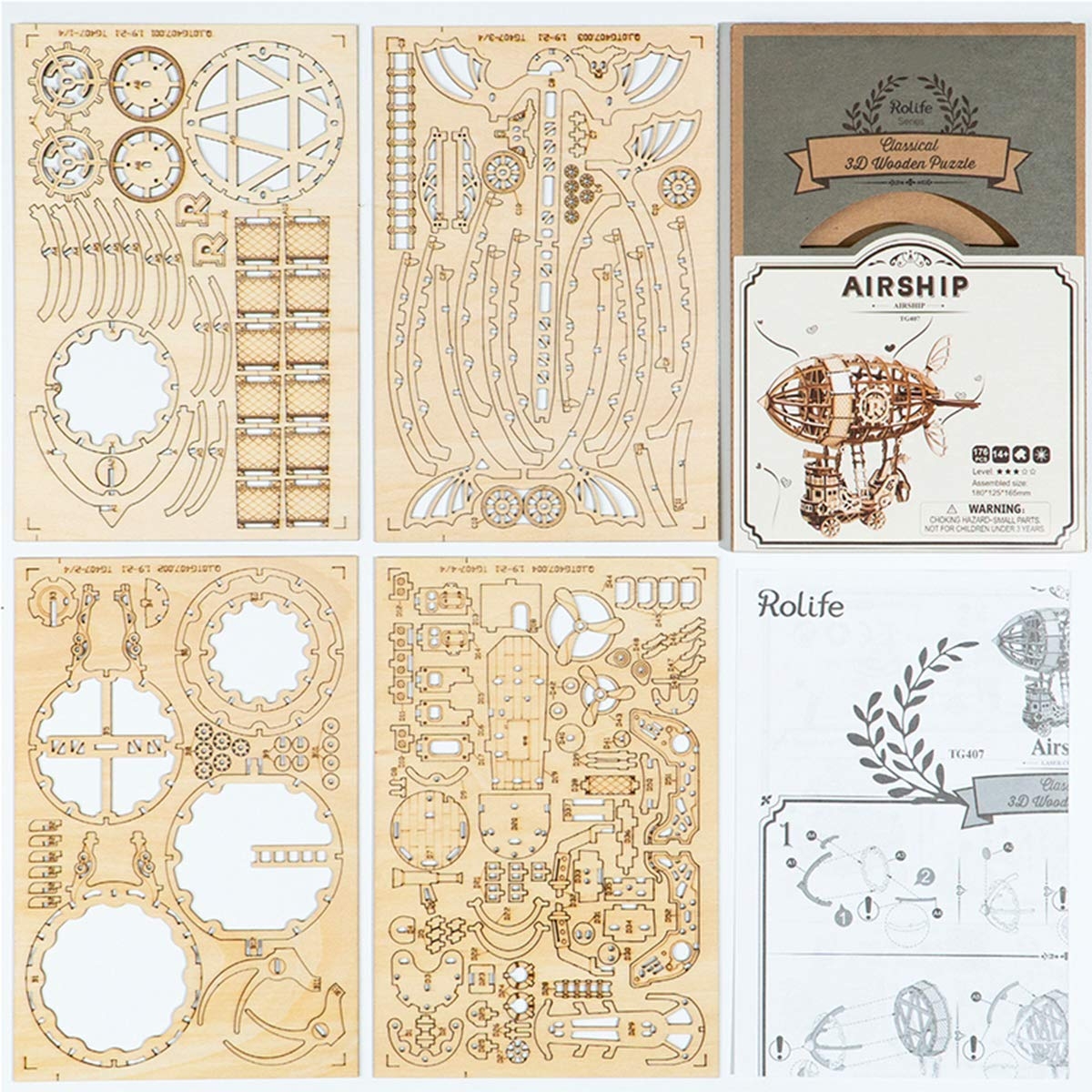 Amazon Rolife 3D Wooden Assembly Puzzle Wood Craft Kit DIY Model Toy Home Decoration Best Educational Christmas Birthday Day Gift For Boys Girls 