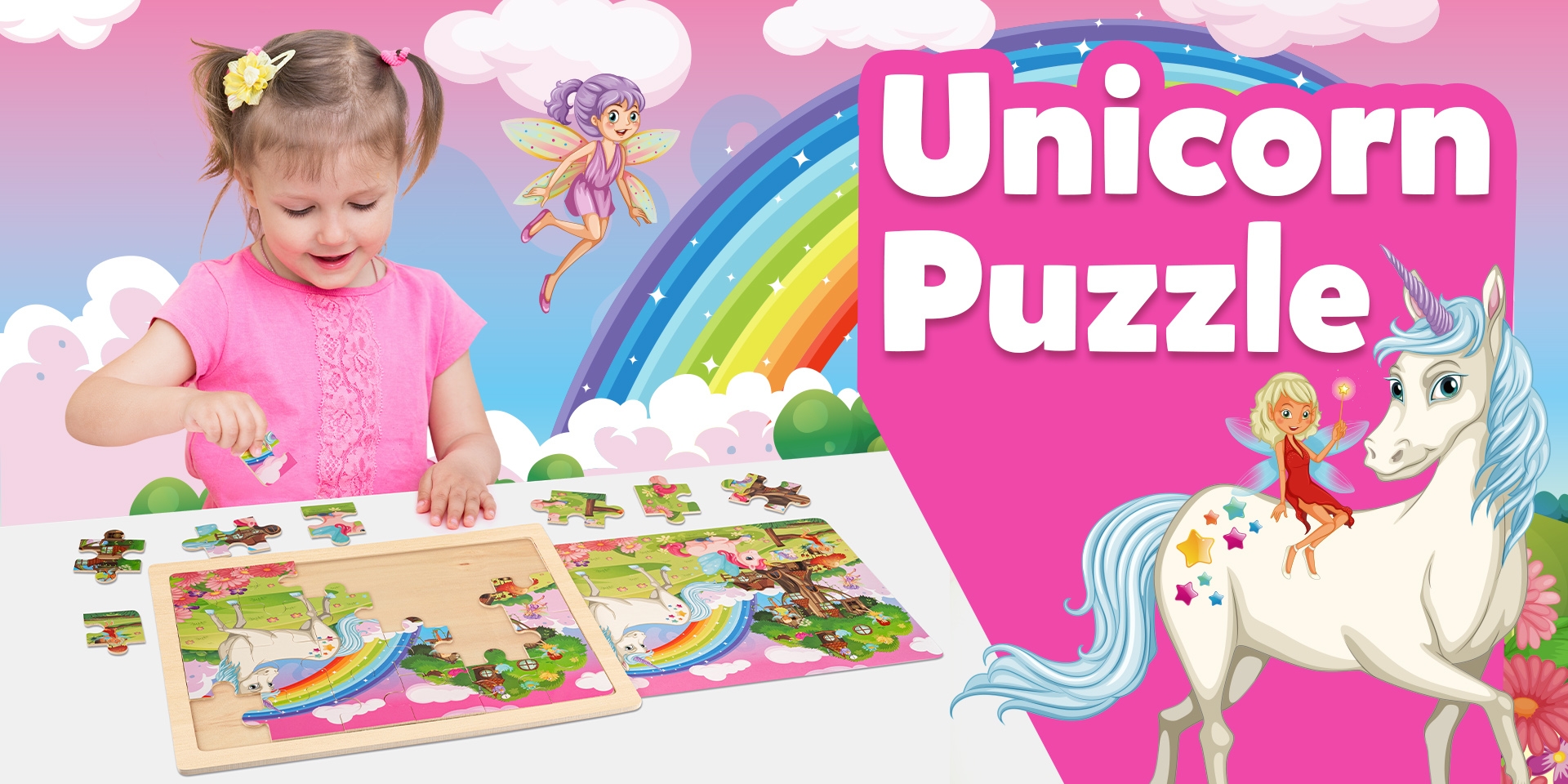 Amazon SYNARRY Large Unicorn Princess Fairy Wooden Puzzles For Girls Gift Box 12 2 9 4 In FSC Certified 24 Pcs Puzzles For Kids Ages 4 6 Puzzles For Toddlers 3 5 Unicorn Toys Gifts For 3