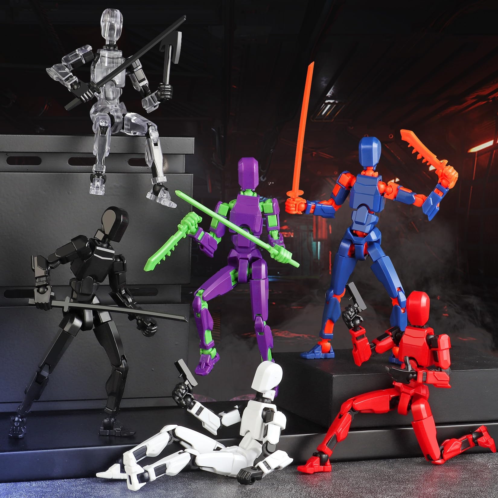 Amazon T13 Action Figure Set 6PCS T 13 Robot Action Figure Titan 13 3D Printed Toys Articulated For Modeling Enthusiasts Etc Birthday Gifts U0026 Children s Day Gifts For Kids 5 8 Years Old Assembly