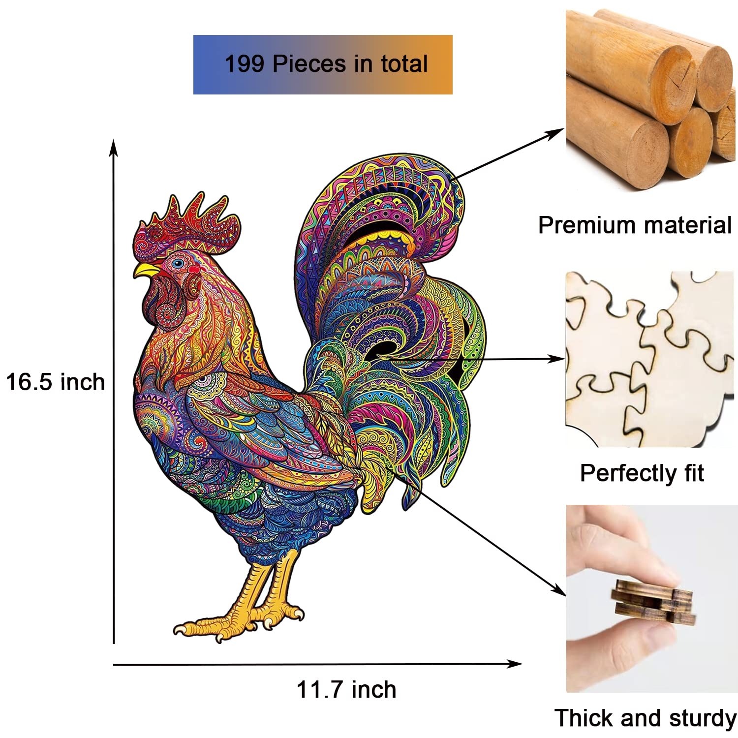 wooden animal puzzle templates chicken