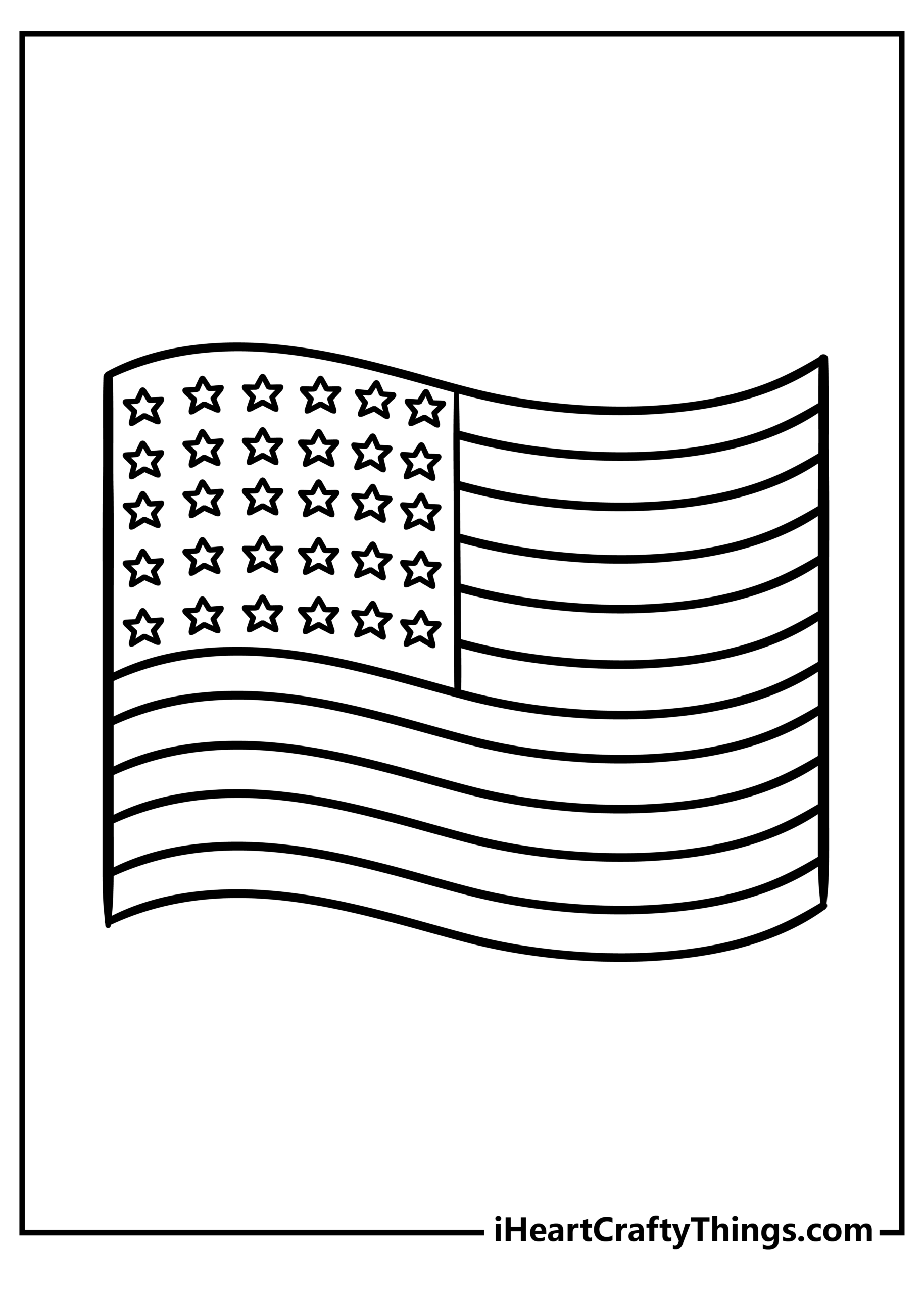 united states of america flag coloring page