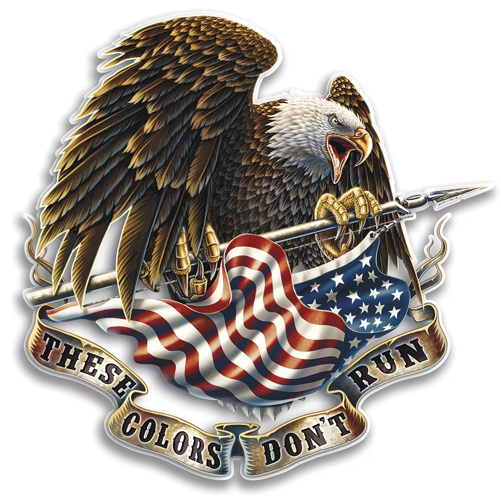 American Flag Eagle Decal Desain Warna Berkualitas Tinggi