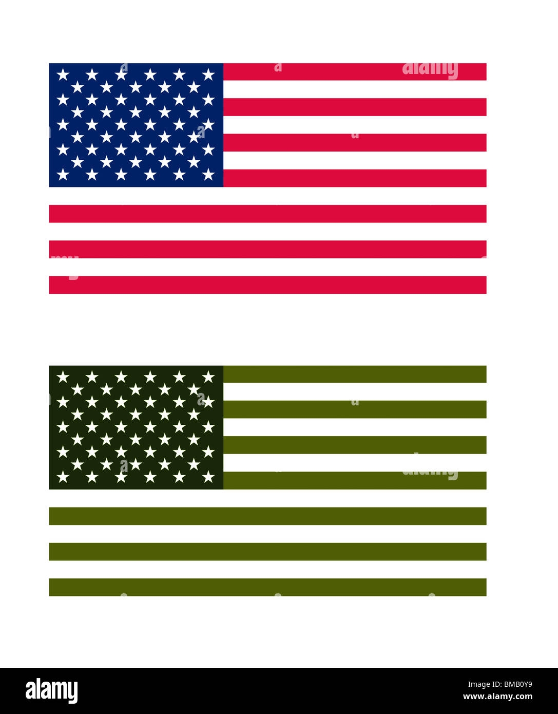 different american flag colors