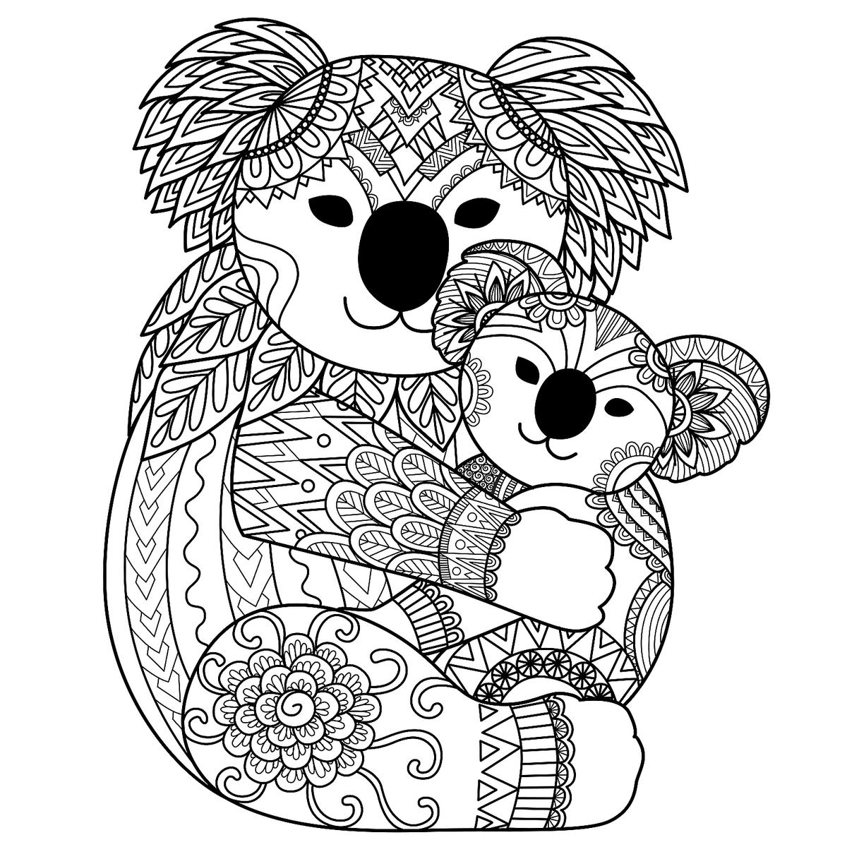 free animal adult coloring pages