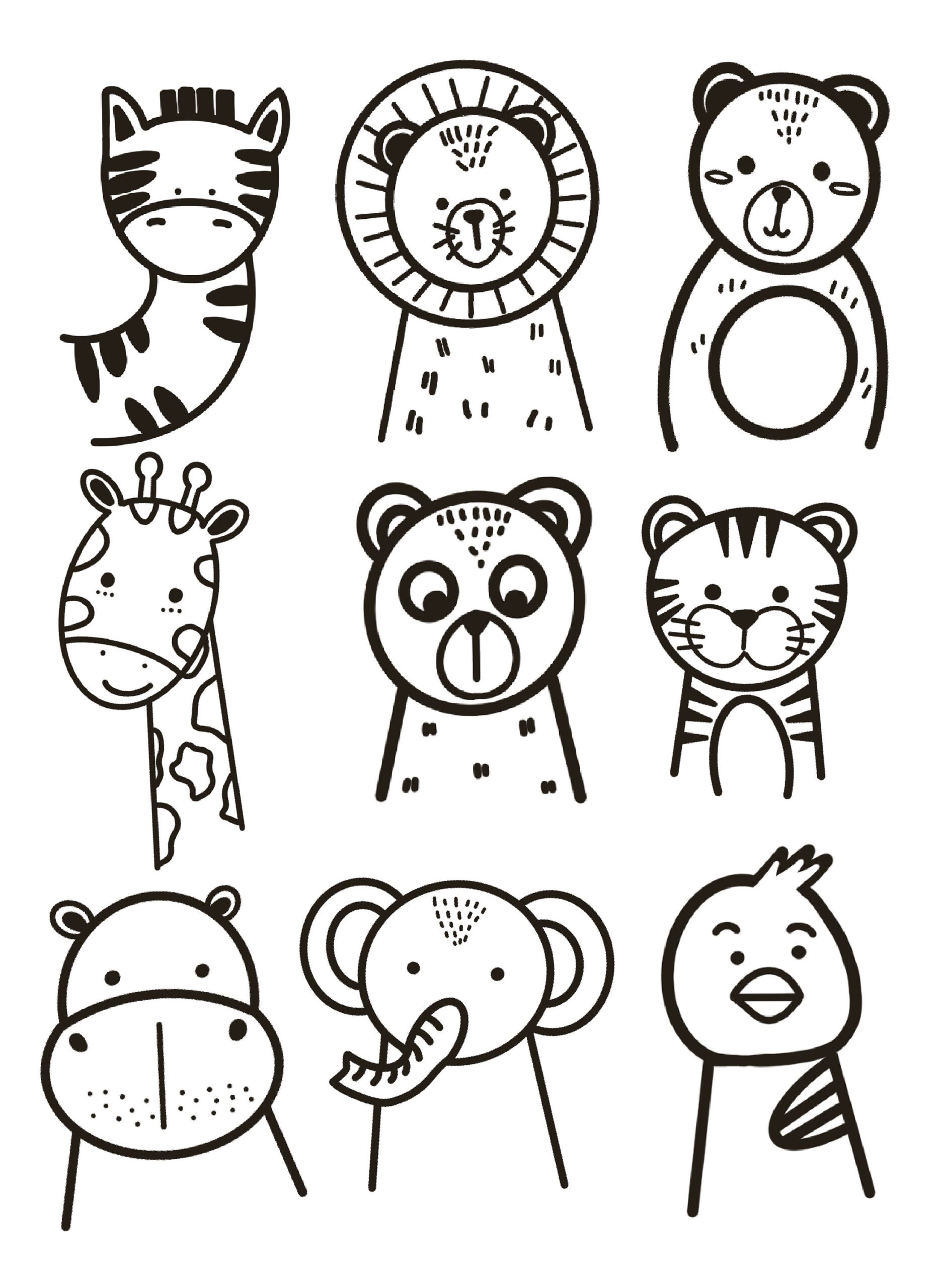 colouring pages printable animals