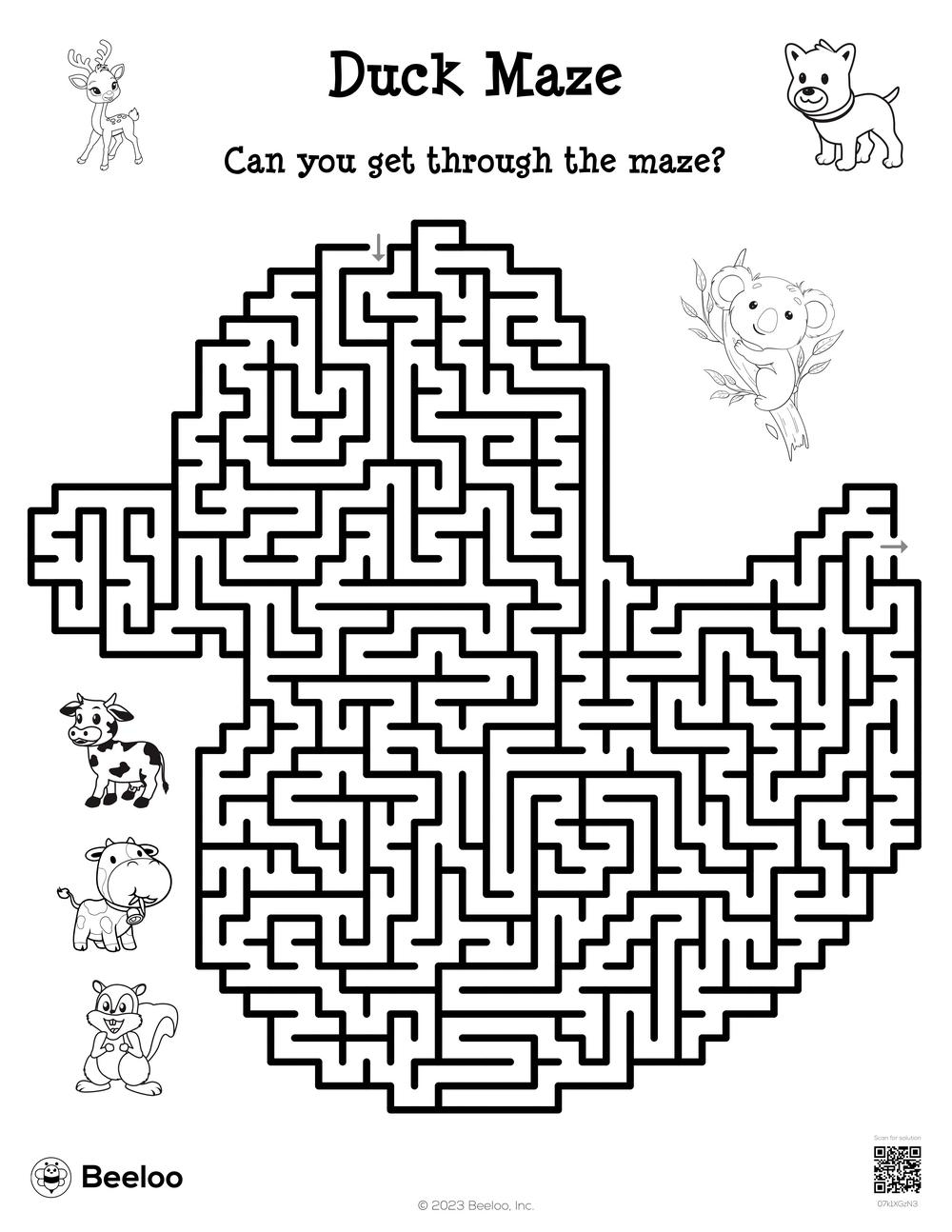 free printable maze
