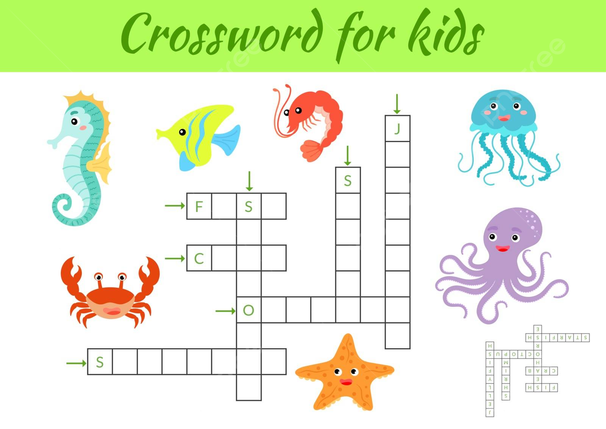children's crossword puzzle templates