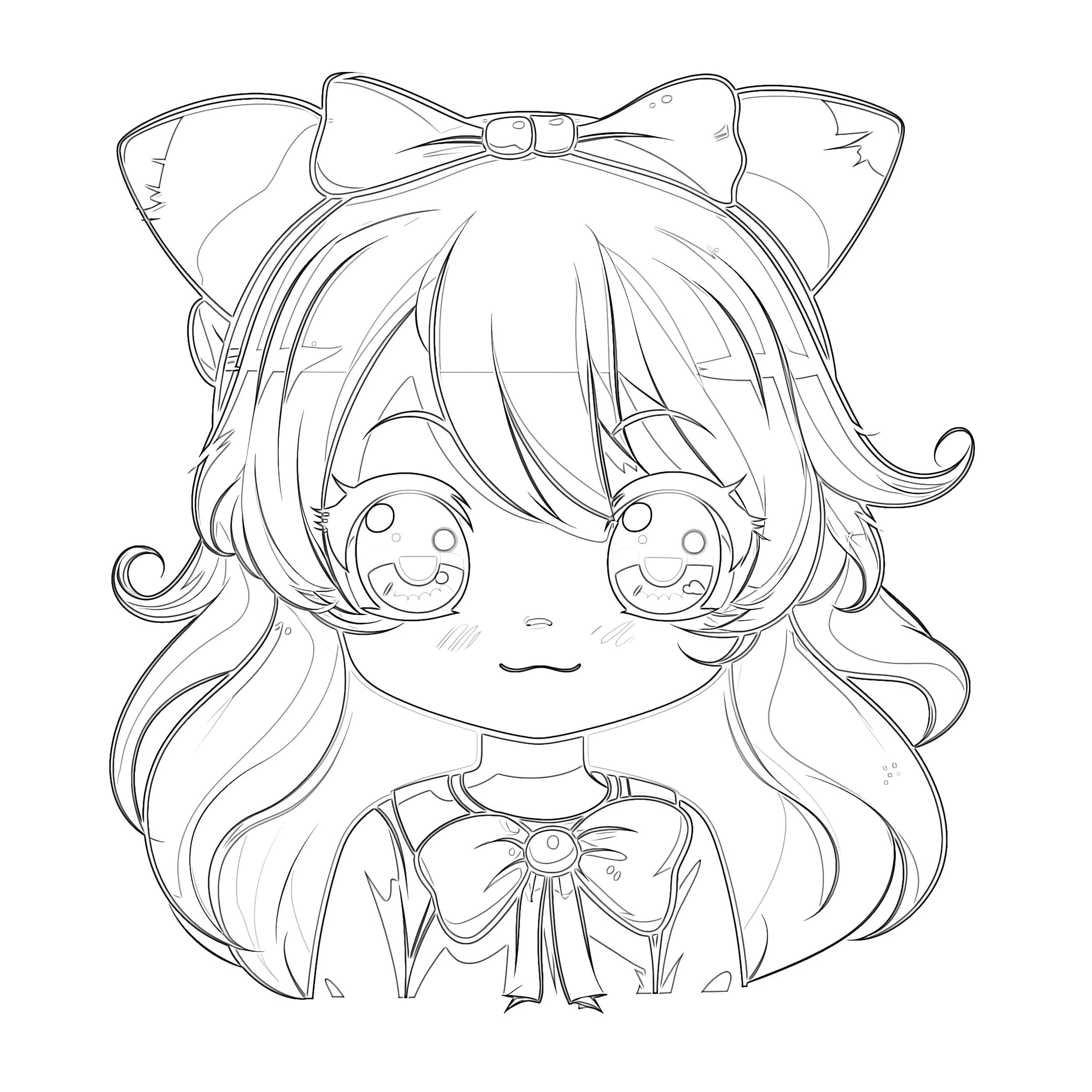 Anime Coloring Pages Easy Coloring Pages Mimi Panda