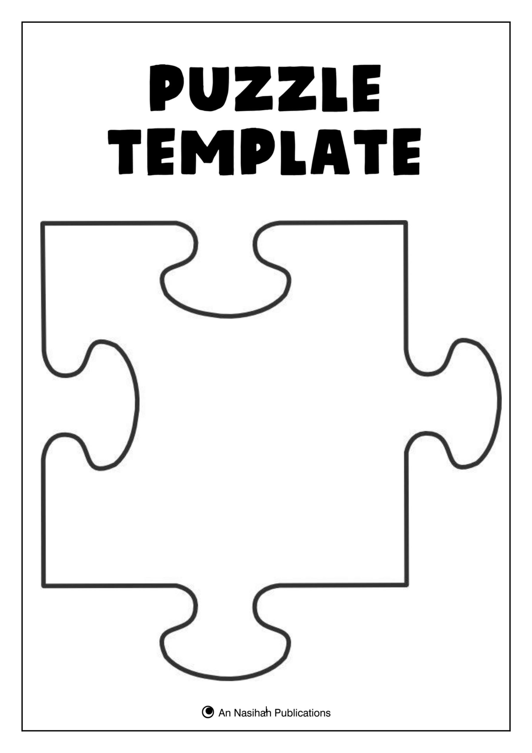 Anti Bullying Puzzle Template An Nasihah Publications
