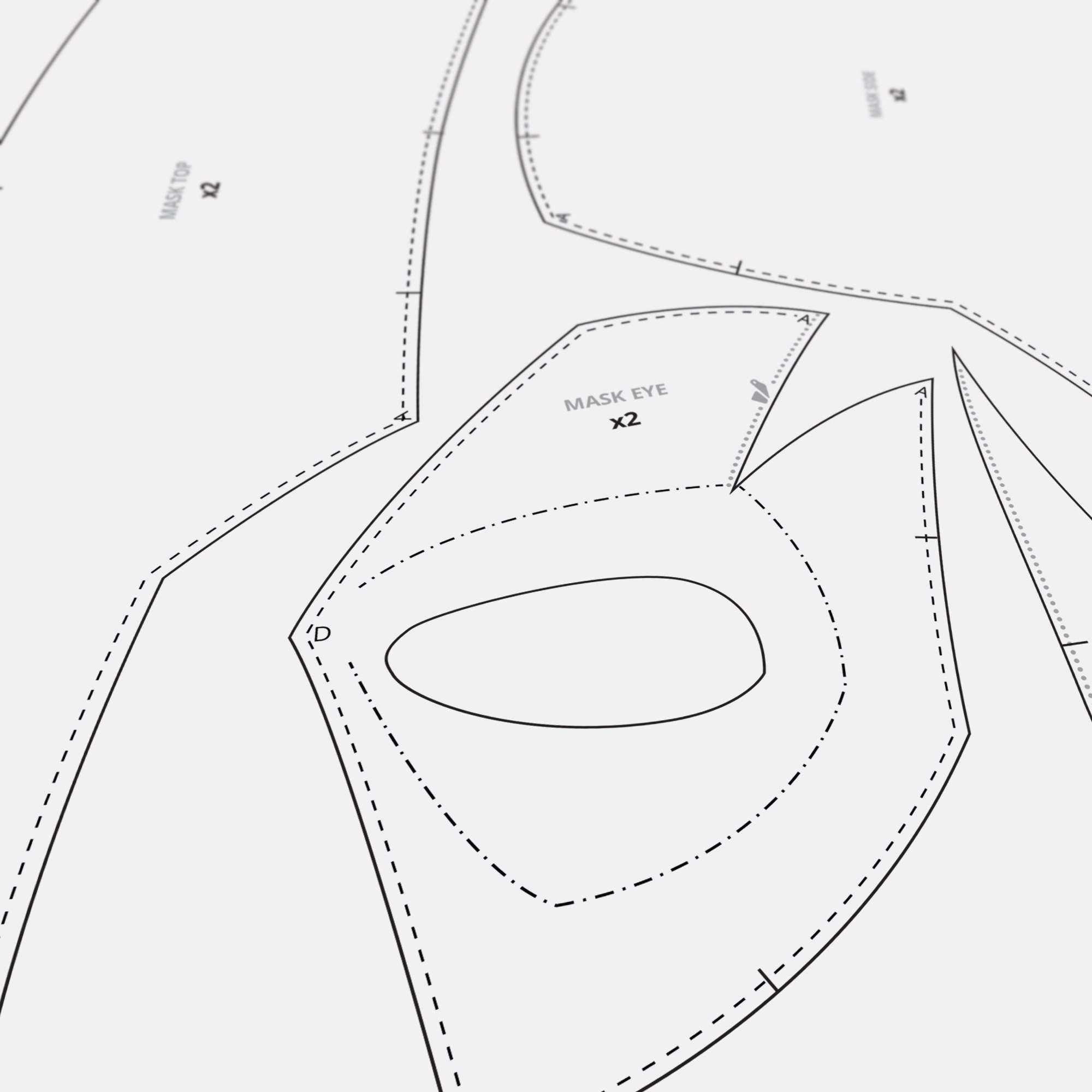 Anti hero Mask Foam PATTERN TEMPLATE Etsy