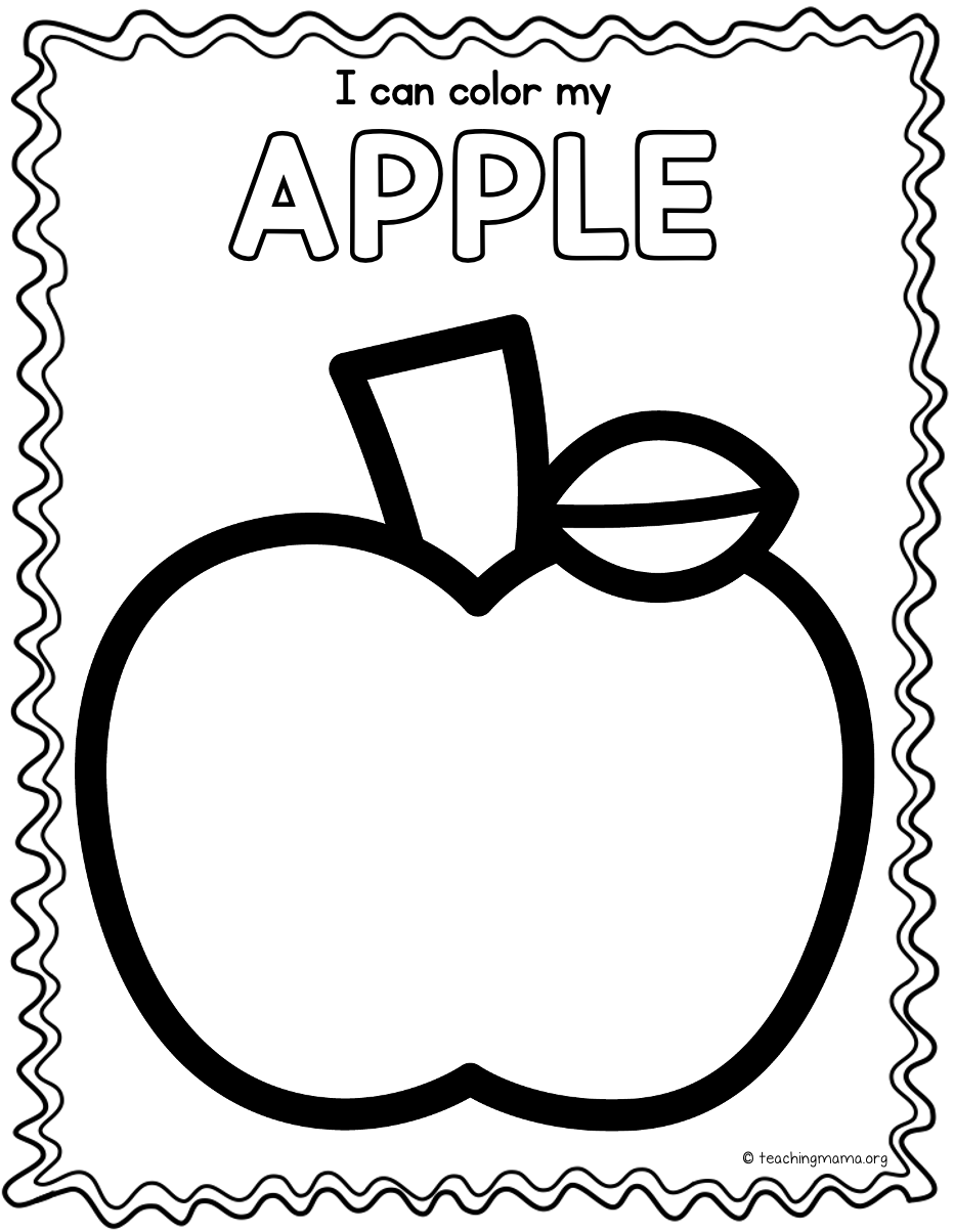 a is for apple worksheet