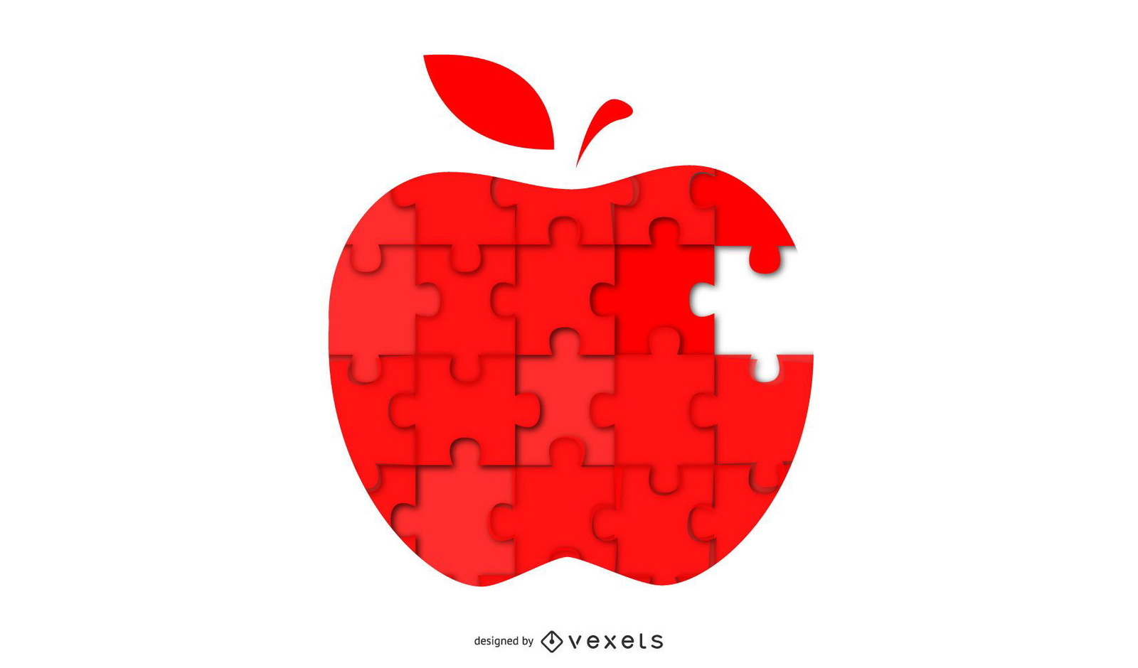 apple puzzle template