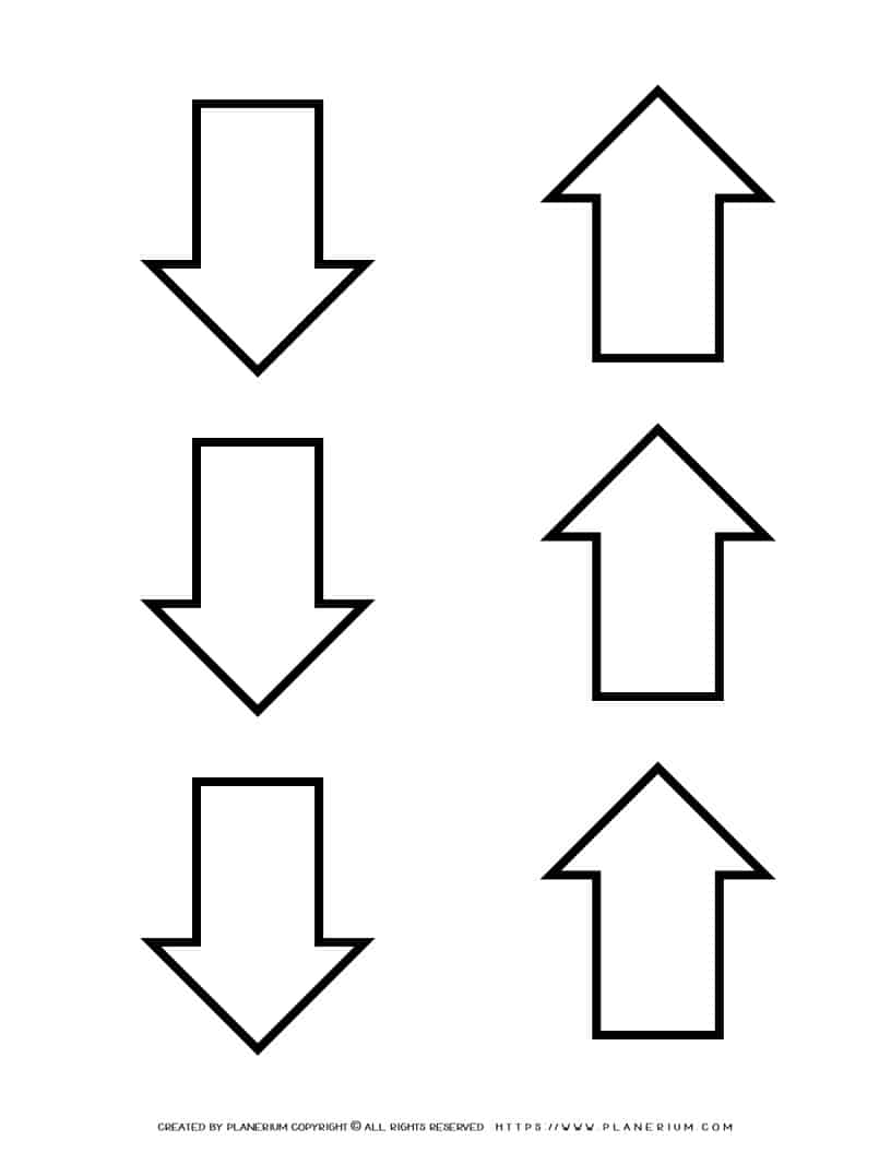 Arrow Template Six Arrows Planerium Worksheets Library