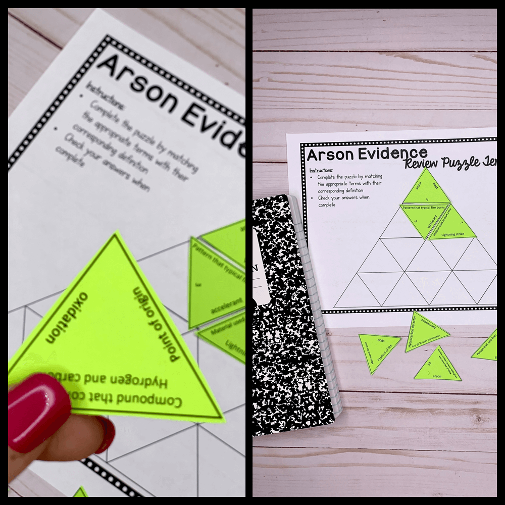 Arson Investigation Puzzle Activity For Forensics The Trendy Science Teacher